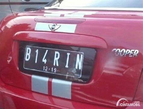 Ini Biaya Dan Cara Membuat Plat Nomor Mobil Cantik