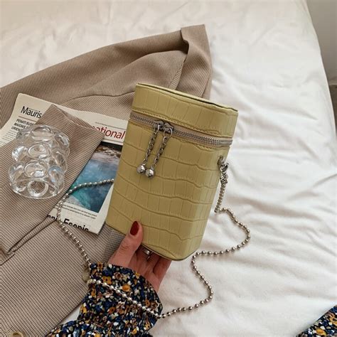 Chain Design Stone Pattern Pu Leather Crossbody Bags For Women 2022 Summer Trend Women