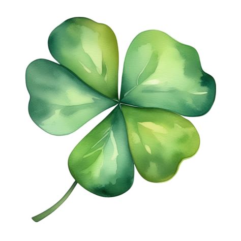 Clover Leaves Watercolor Illustration Clipart Png