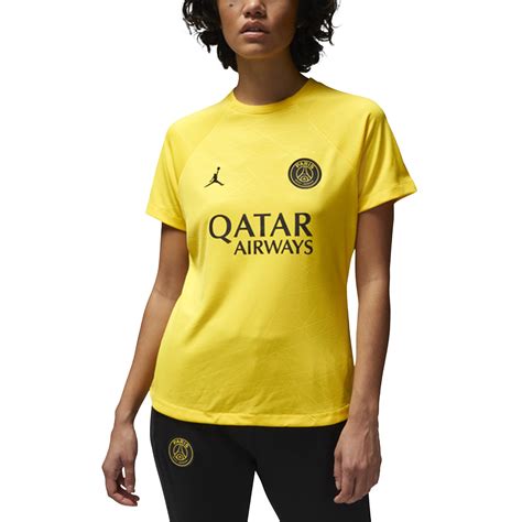 Paris Saint Germain X Jordan Pre Match Top Yellow Womens