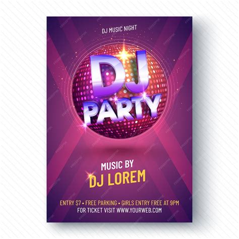 Premium Vector Party Vector Poster Template Design