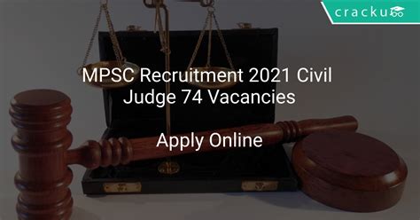 MPSC Recruitment 2021 Civil Judge 74 Vacancies Latest Govt Jobs 2021