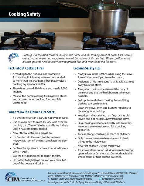 Cooking Safety — Child Injury Prevention Alliance