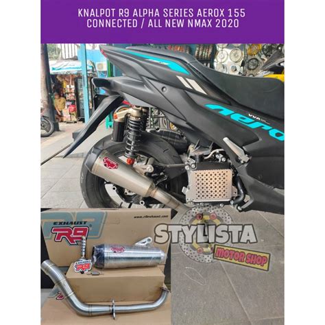 Jual Knalpot R Alpha Series New Aerox Connected Asli