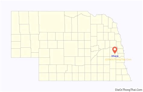 Map of Ithaca village, Nebraska - Thong Thai Real