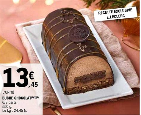 Promo Bûche Chocolat chez E Leclerc iCatalogue fr