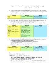 Actividad 1 Programación docx Actividad 1 Introducción a la lógica