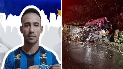 Jogador de futebol morre após carro ser destruído em acidente