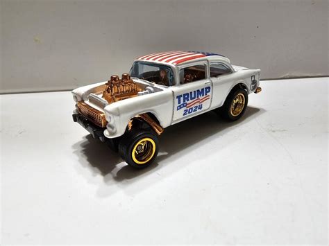 Hot Wheels Custom55 Chevy Gasser Trump 2024 Real Riders Ebay