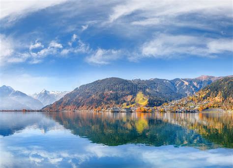 amazing view   city  mountains  zell lake  zeller