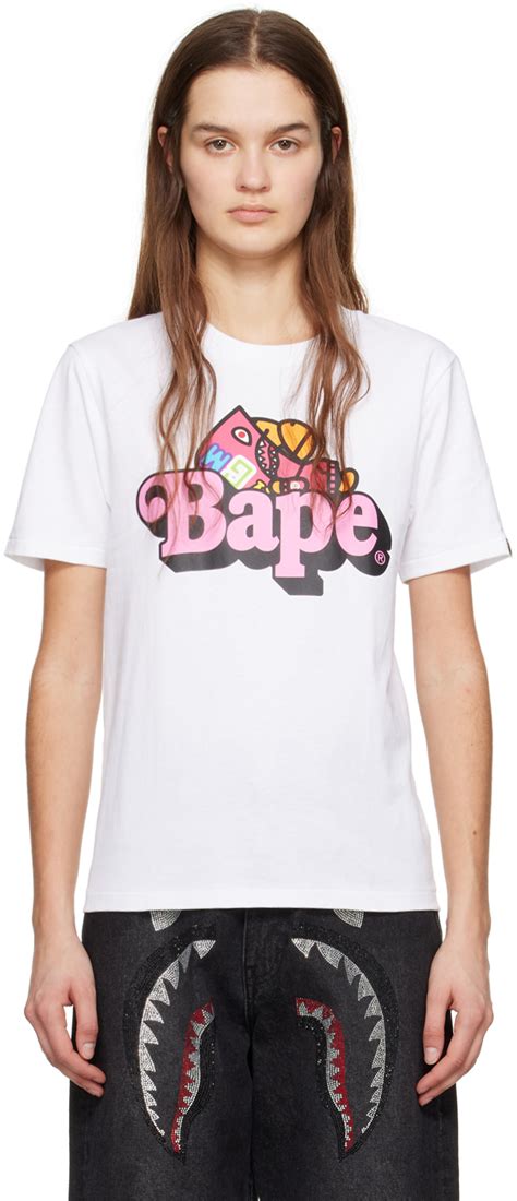 BAPE White Shark Milo T Shirt SSENSE