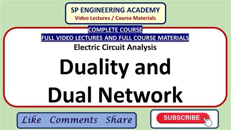 Eca Complete Course Electric Circuit Analysis Duality And Dual