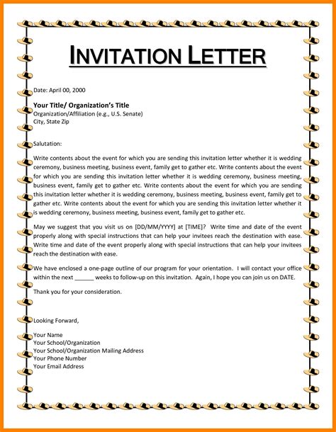 Canada Immigration Invitation Letter Sample