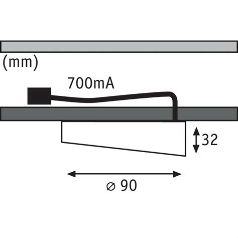 Paulmann 92033 Möbel Aufbauleuchte LED Gate rund 1er Set Lampen1a