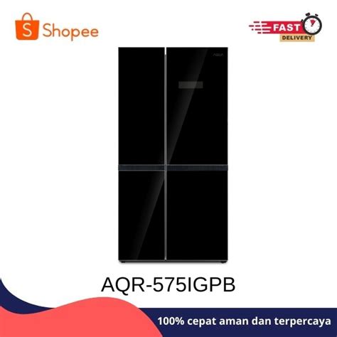 Jual Aqua Kulkas Pintu Side By Side Inverter Aqr Ig Pb Shopee