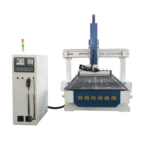 WS 1325 4A 180 Degree Rotate Spindle 4 Axis Wood CNC Router With ATC