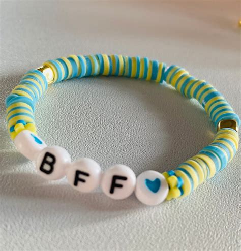 Bff Clay Bead Bracelet Etsy