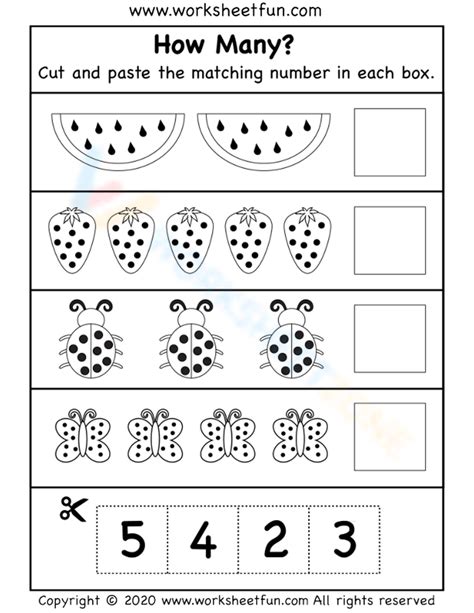 Count The Object 1 10 Then Cut And Paste Worksheet Worksheets Library