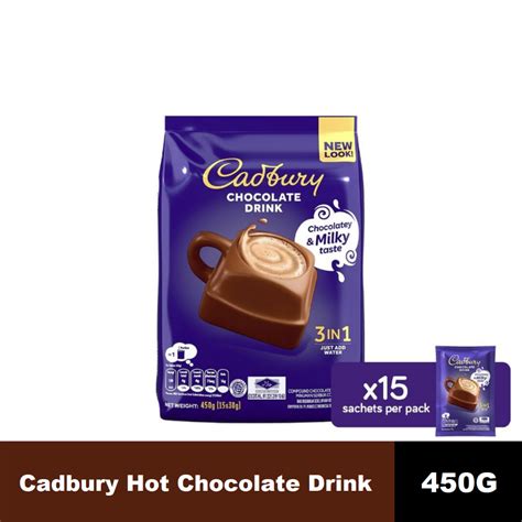Cadbury Hot Chocolate Drink In Hot Coklat Powder Mix Drink G Shopee Singapore