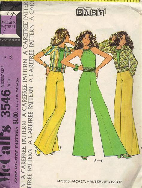 Mccall S Sewing Pattern S Disco Style Misses Halter Top