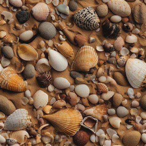 Una Colecci N De Conchas En Una Playa Foto Premium