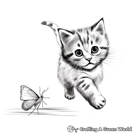 Realistic Kitten Coloring Pages Free Printable