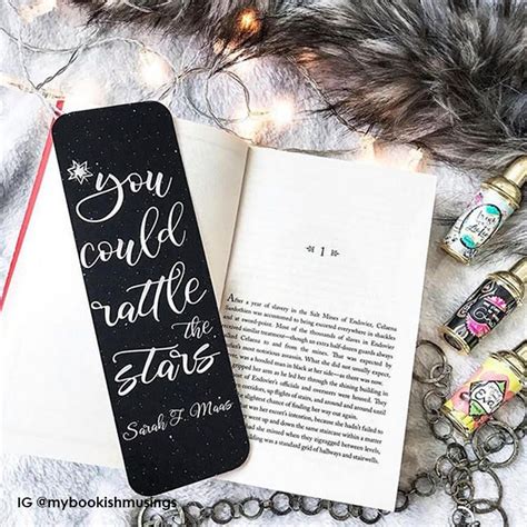 Throne Of Glass Bookmark You Could Rattle The Stars Bookmark Etsy Throne Of Glass Star