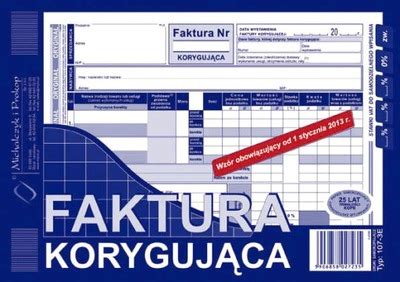 FAKTURA VAT korygująca A5 druk Emeko 052 ŁÓDŹ 2511508601 oficjalne