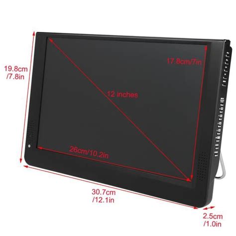 T L Viseur Portable Dvb T T P Dioche Pouces Batterie