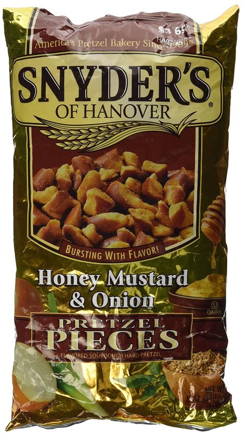 Snyder's of Hanover Honey Mustard Onion Flavored Pretzel Pieces 12 Oz ...