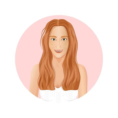 Premium Vector Vector Illustration Of A Brunette Girl Avatar Character Design Concept