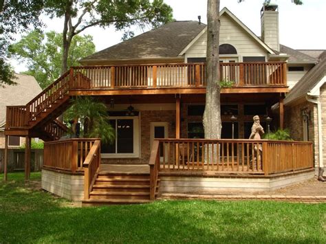 Two Story Deck Second Story Deck House Deck Decks Backyard