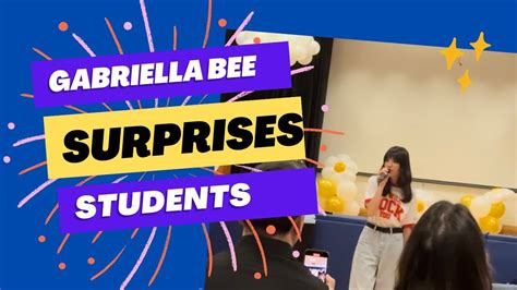 Gabriella Bee Surprises Elementary School Students And This Happened