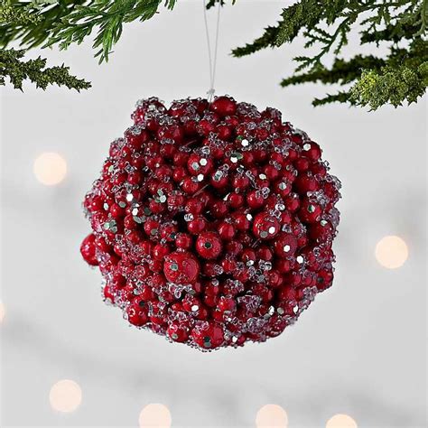 Icy Berry Ball Christmas Ornament Christmas Decorations Rustic