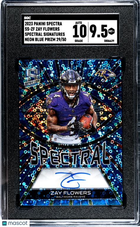 Panini Spectra Zay Flowers Ss Zf Sgc Baltimore Ravens Mcp