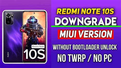 Redmi Note 10s Downgrade MIUI 14 5 To MIUI 12 5 HOW TO DOWNGRADE