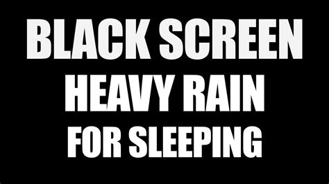 Heavy Rain And Thunder Sounds For Sleeping Black Screen Youtube