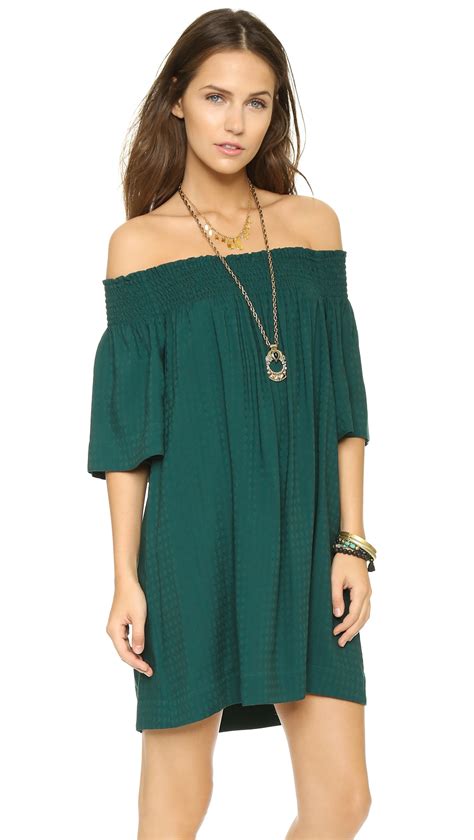 Twelfth Street Cynthia Vincent Off The Shoulder Mini Dress Dark Teal