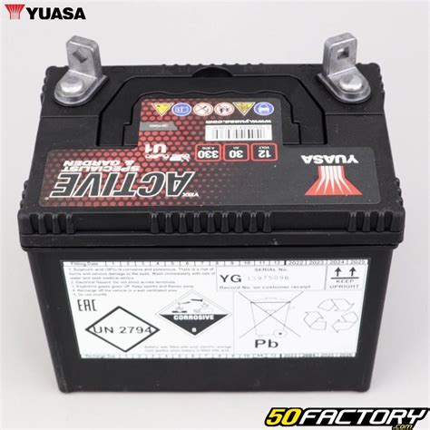 Batterie Yuasa 12V 28Ah Acide Sans Entretien Active Garden U1