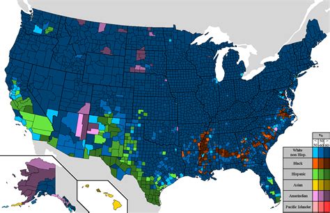 Racial map of the USA : MapPorn