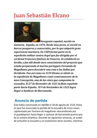 Juan sebastián elcano Florencia y Valentina Gonzalez PDF