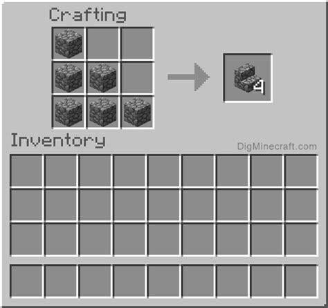 How to make Cobblestone Stairs in Minecraft