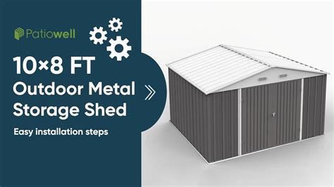 Patiowell Storage Shed 10 X 8 FT Assembly YouTube