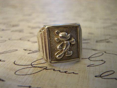 Vintage Sterling Silver Mickey Mouse Ring Etsy Mouse Rings Mickey