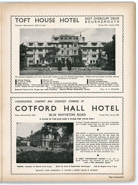 1953 54 Bournemouth Guide Page 75 Toft House Hotel The To Flickr