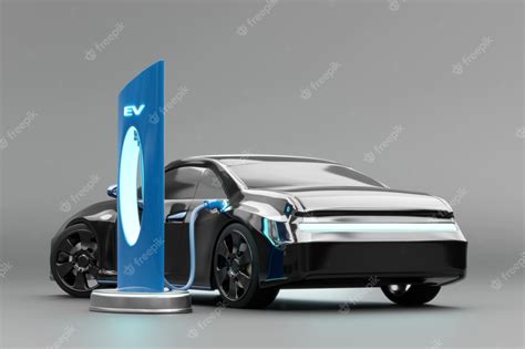 Premium Photo | Electric vehicle EV car with Energy Station Charging 3D ...