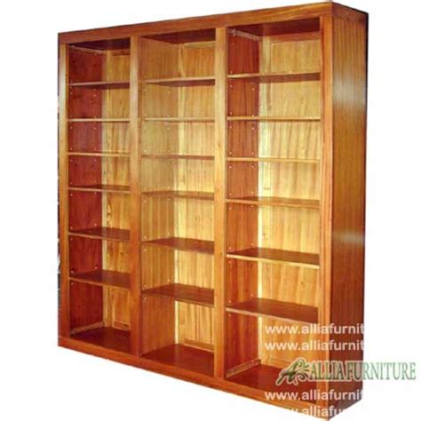 Lemari Rak Buku Kayu Jati Model Locker Allia Furniture