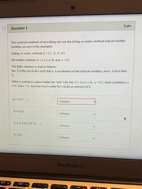 Solved 2 Pts D Question 1 Two Common Methods Of Describing