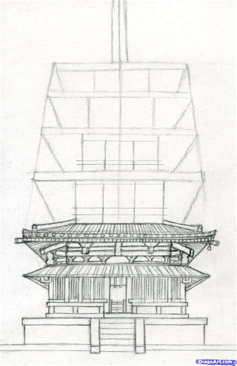 Japanese Pagoda Sketch At Explore Collection Of