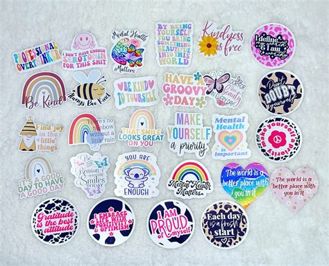 Mental Health Stickers Positive Affirmations - Etsy